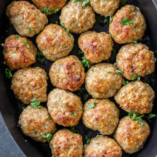 Baked Chicken Oatmeal Meatballs