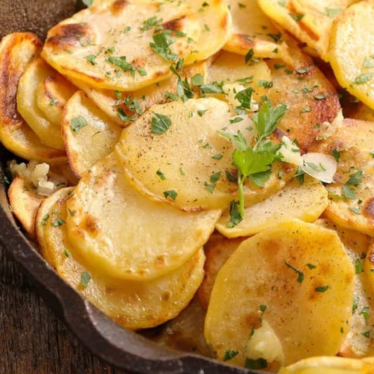 Baked Garlic Potato Slices