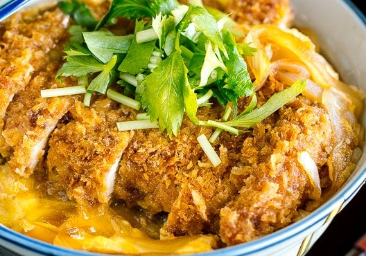 Baked Katsudon (Japanese Crispy Baked Cutlet Rice Bowl)