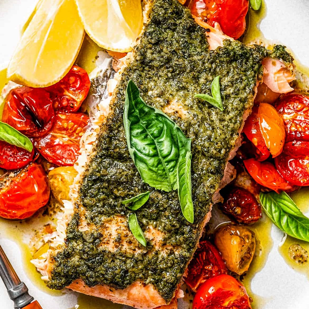 Baked Pesto Salmon