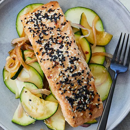 Baked Sesame Ginger Salmon in Paper