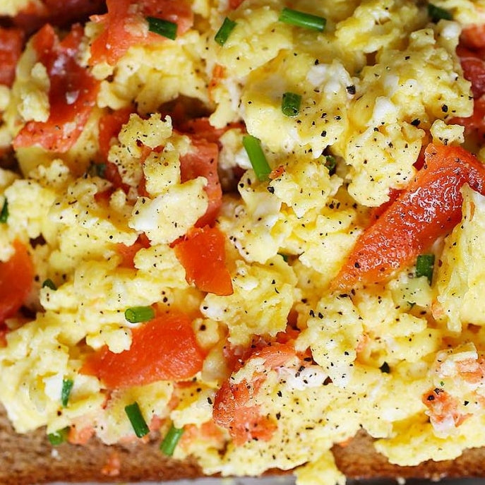 Baps with Scrambled Eggs and Smoked Salmon