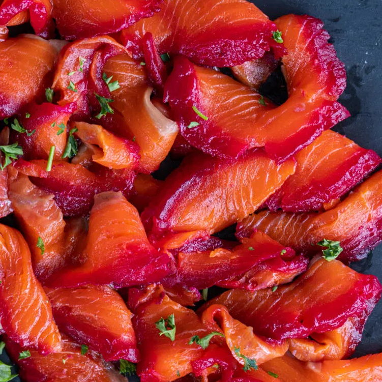 Salmon Cured with Beetroot