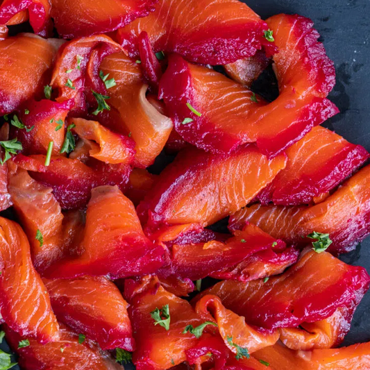 Salmon Cured with Beetroot