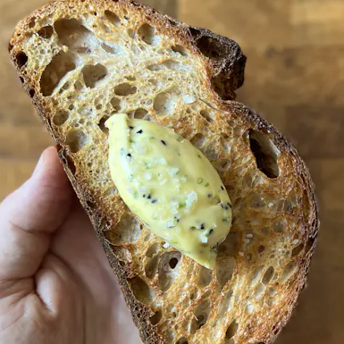 Black Garlic & Chive Butter