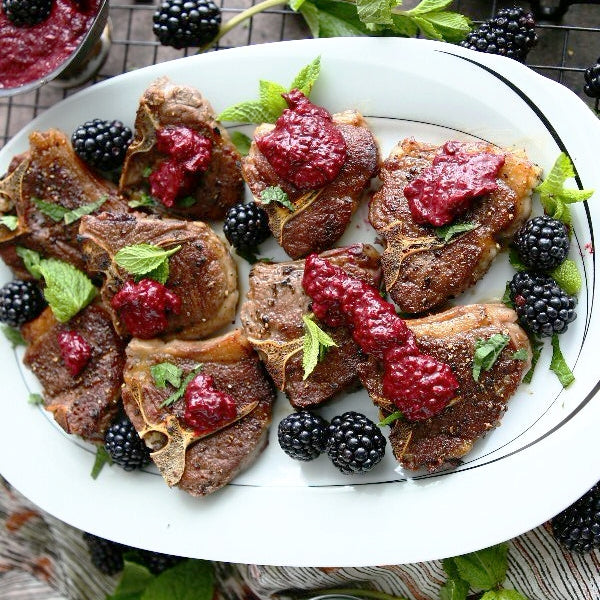 Blackberry Port Lamb Chops