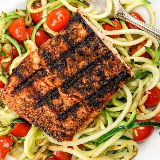 Blackened Lemon Fish with Zucchini Noodles