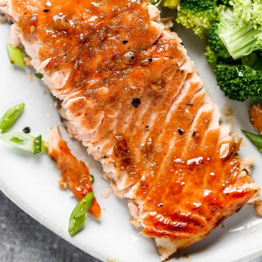 Bourbon-Glazed Lemon Salmon