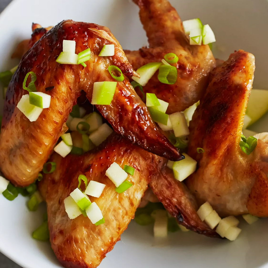 Bourbon Apple Glazed Chicken Wings