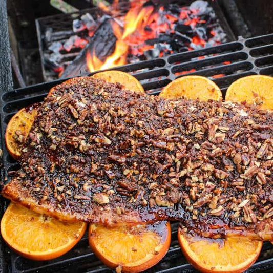 Bourbon Bacon Pecan Salmon