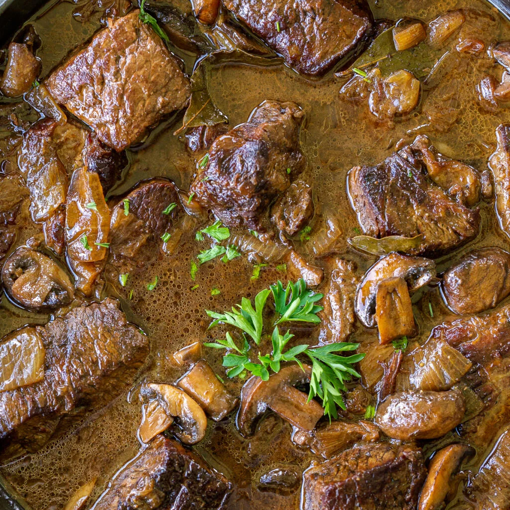 Braised Beef with Mushrooms