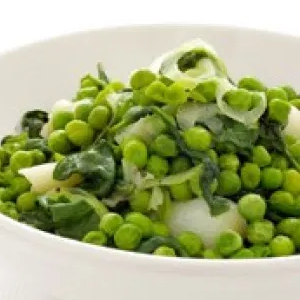 Braised Peas with Spring Onions & Lettuce