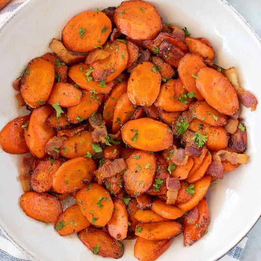 Carrots with Honey & Bacon