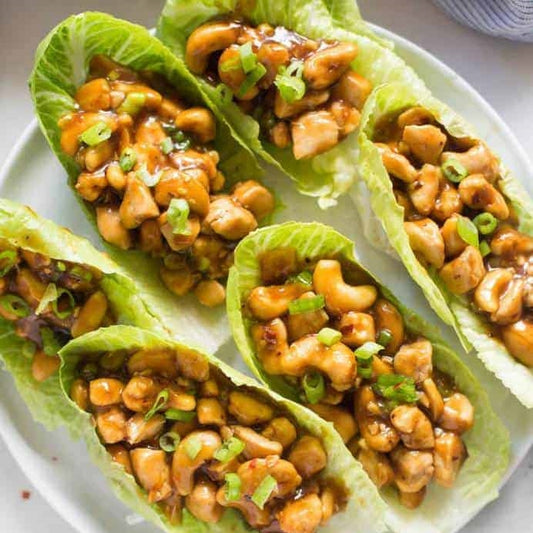 Cashew Chicken Lettuce Wraps