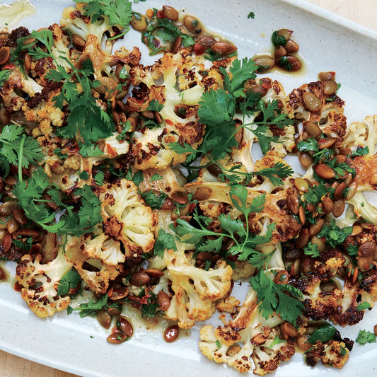 Cauliflower with Pumpkin Seeds Brown Butter & Lime