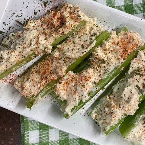 Celery Stuffed with Italian Cream Cheese