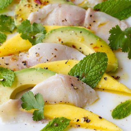 Ceviche Carpaccio with Spicy Citrus Vinaigrette