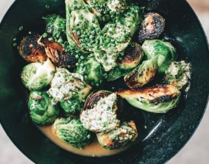 Charred Brussels Sprouts With Anchovy Butter