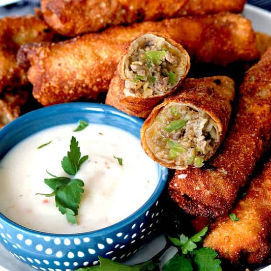 Cheese Steak Egg Rolls