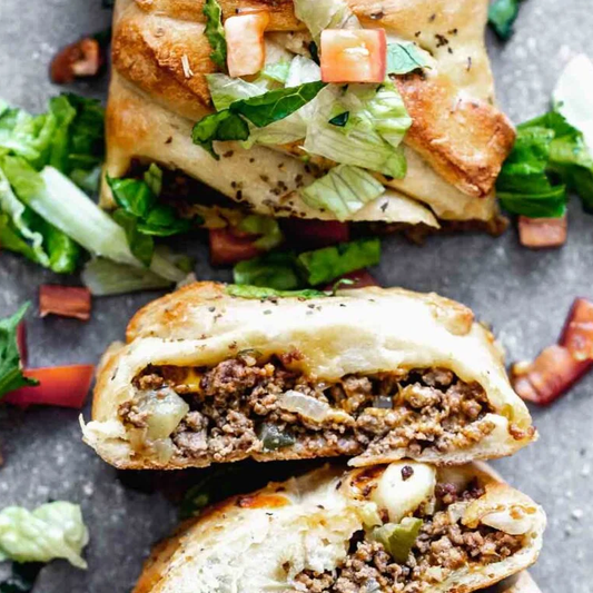 Cheesy Beef Stromboli