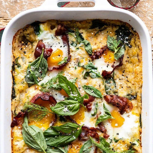 Cheesy Mashed Potato Egg Casserole