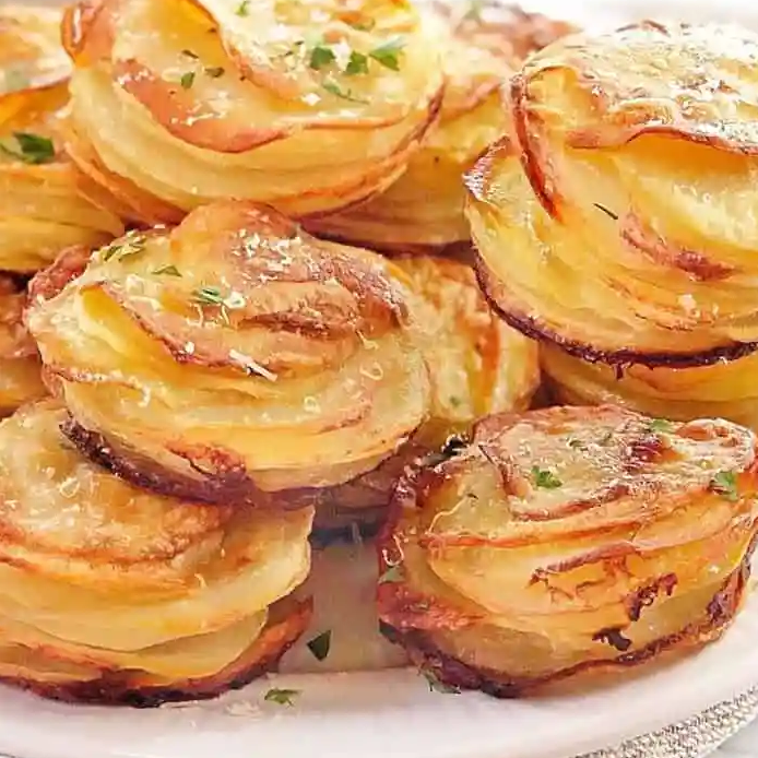 Cheesy Mini Potato Stacks