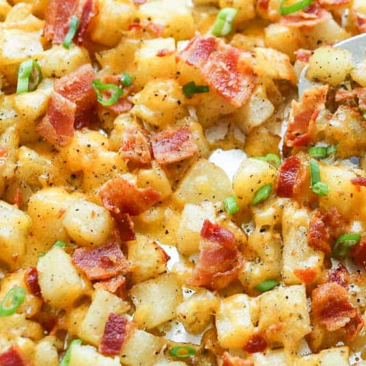 Cheesy Roasted Potatoes with Bacon