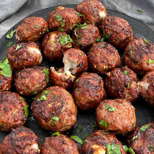 Cheesy Smoked Meatballs