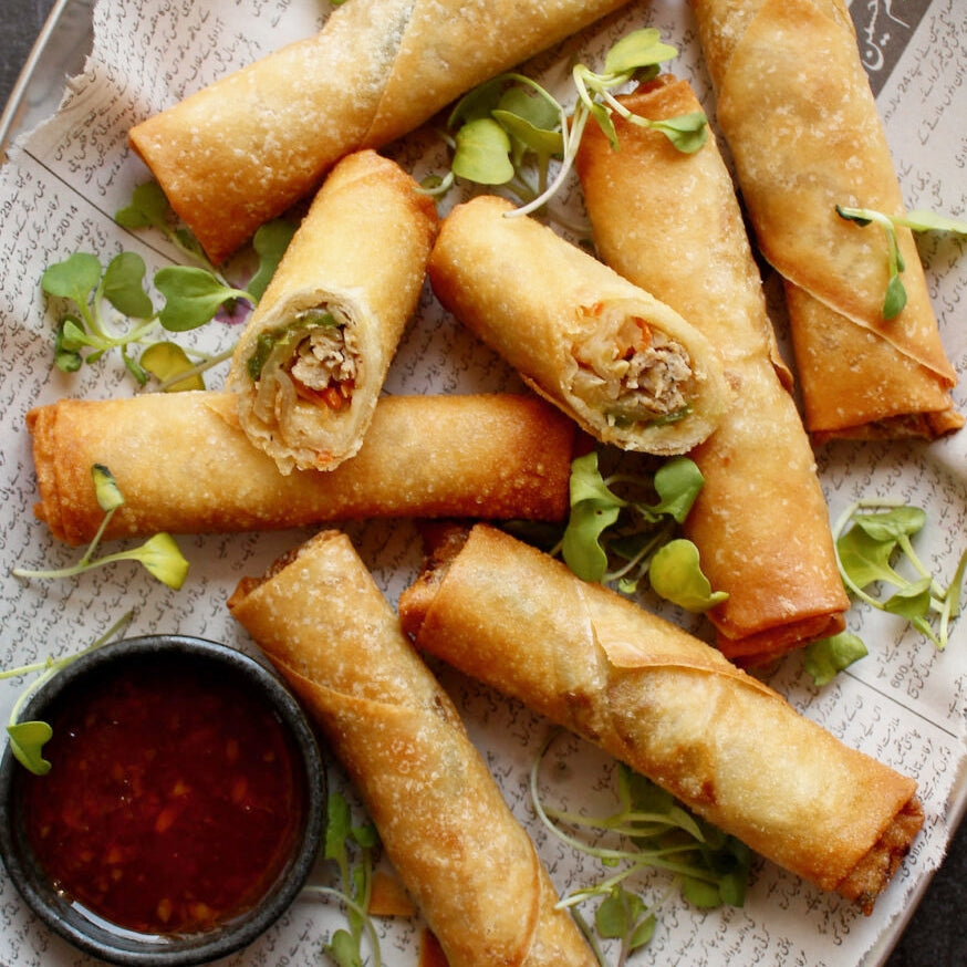 Chicken & Vegetable Spring Rolls