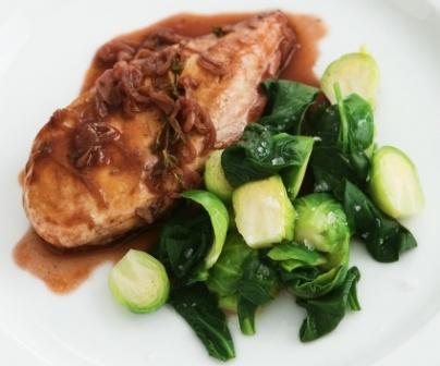 Chicken with Thyme & Vinegar Sauce