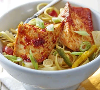 Chilli Tofu with Pineapple Noodles