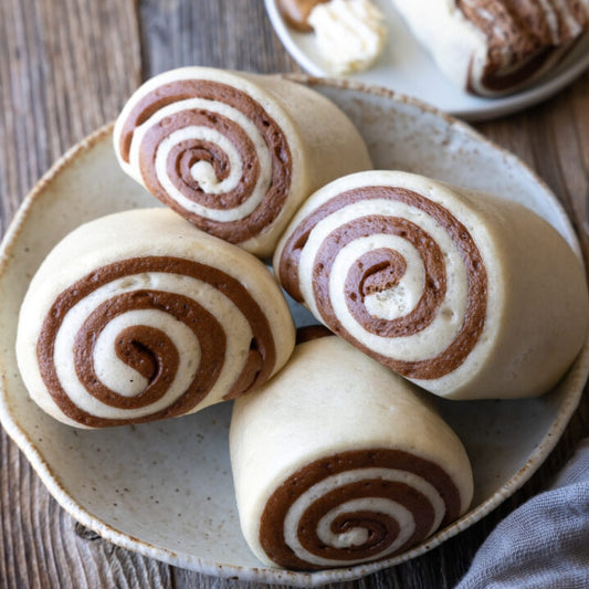 Coco Swirl Steamed Buns