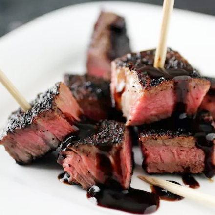 Cocoa & Coffee Rubbed Beef Kebabs