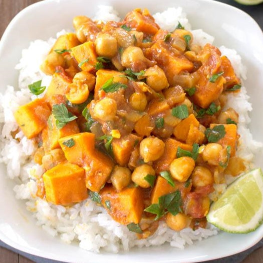 Coconut Curried Sweet Potato & Chickpea Stew