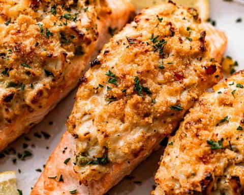 Crab Stuffed Salmon