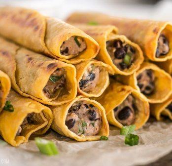 Creamy Black Bean Taquitos