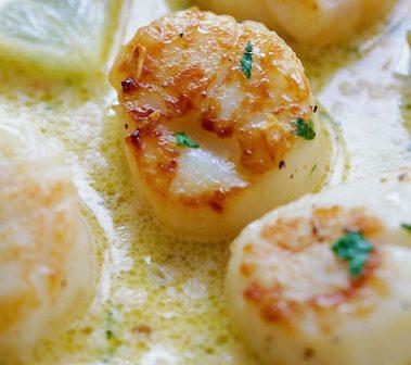 Creamy Garlic Scallops