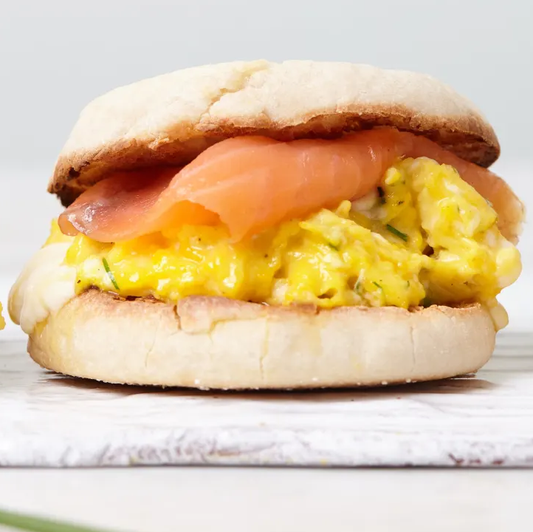 Crème Fraîche Scrambled Egg and Smoked Salmon Sandwiches