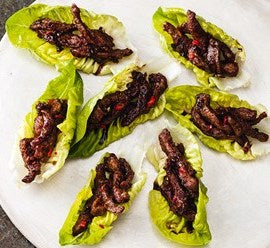 Crispy Beef on Lettuce