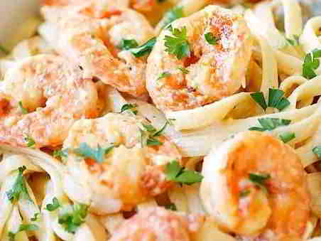 Crispy Shrimp Pasta