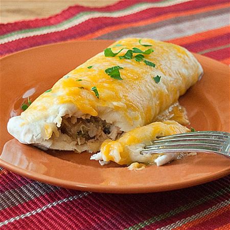 Crockpot Pineapple Chicken Burritos