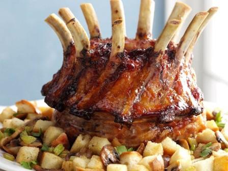 Crown Roast of Pork with Mushroom Dressing