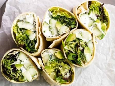 Cucumber Avocado Wraps