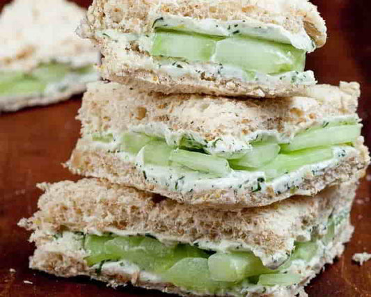 Cucumber Sandwiches with Cream Cheese & Lemon