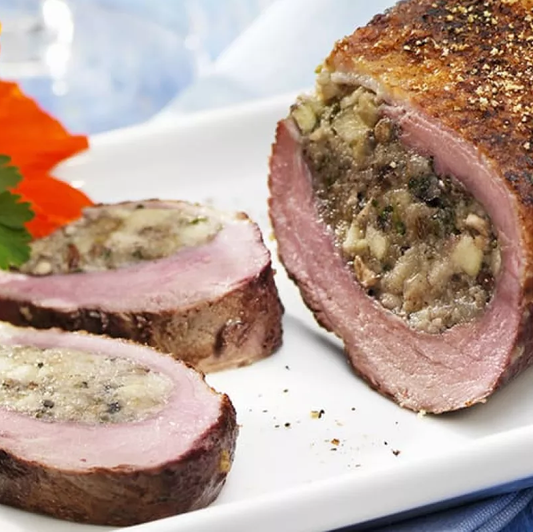 Duck Breast with Apple & Mushroom Stuffing