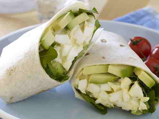 Egg Guacamole Salad Wraps