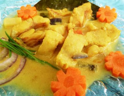 Fish Poached in Coconut Milk