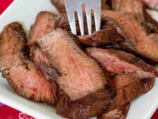 Flat Iron Steak with Raspberry Honey Marinade