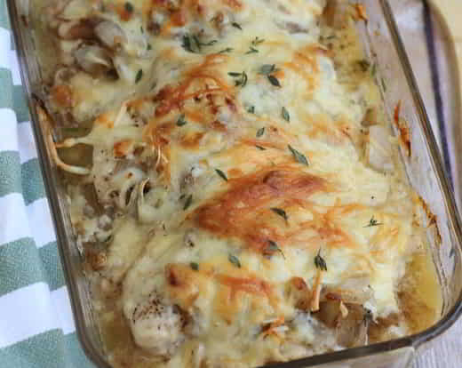 French Onion Chicken Bake