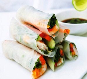 Fresh Prawn Rice-Paper Rolls